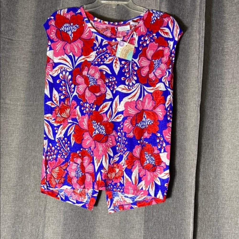 Sigrid Olsen 100% Linen Top - image 1